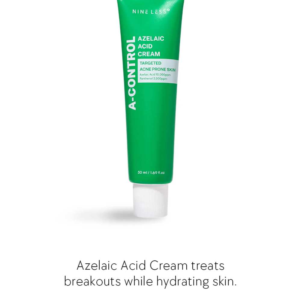 NINELESS Azelaic Acid Cream face cream – cream for acne-prone skin that helps counteract pimples, hydrate the skin, and even out skin tone.