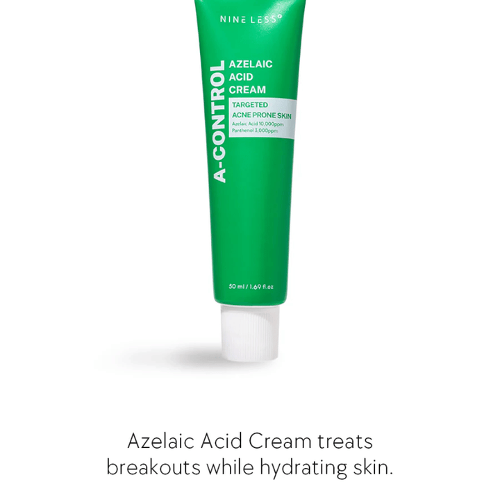 NINELESS Azelaic Acid Cream face cream – cream for acne-prone skin that helps counteract pimples, hydrate the skin, and even out skin tone.
