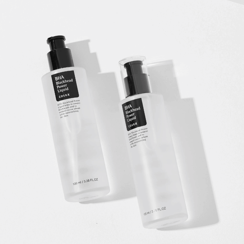 COSRX BHA Blackhead Power Liquid exfoliation – effective treatment against blackheads and clogged pores for oily and combination skin.