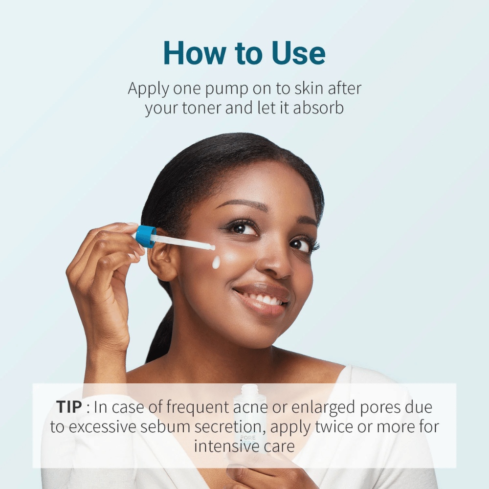 Be The Skin BHA+ Pore Zero Serum applied with a dropper after toner