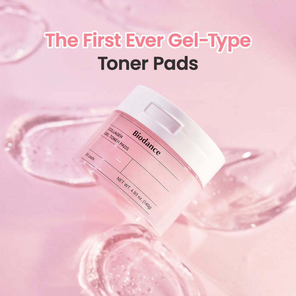 Biodance Collagen Gel Toner Pads are the first gel-based toner pads that hydrate and smooth the skin. Perfect for a quick and easy skincare routine that gives glow and improves skin texture.