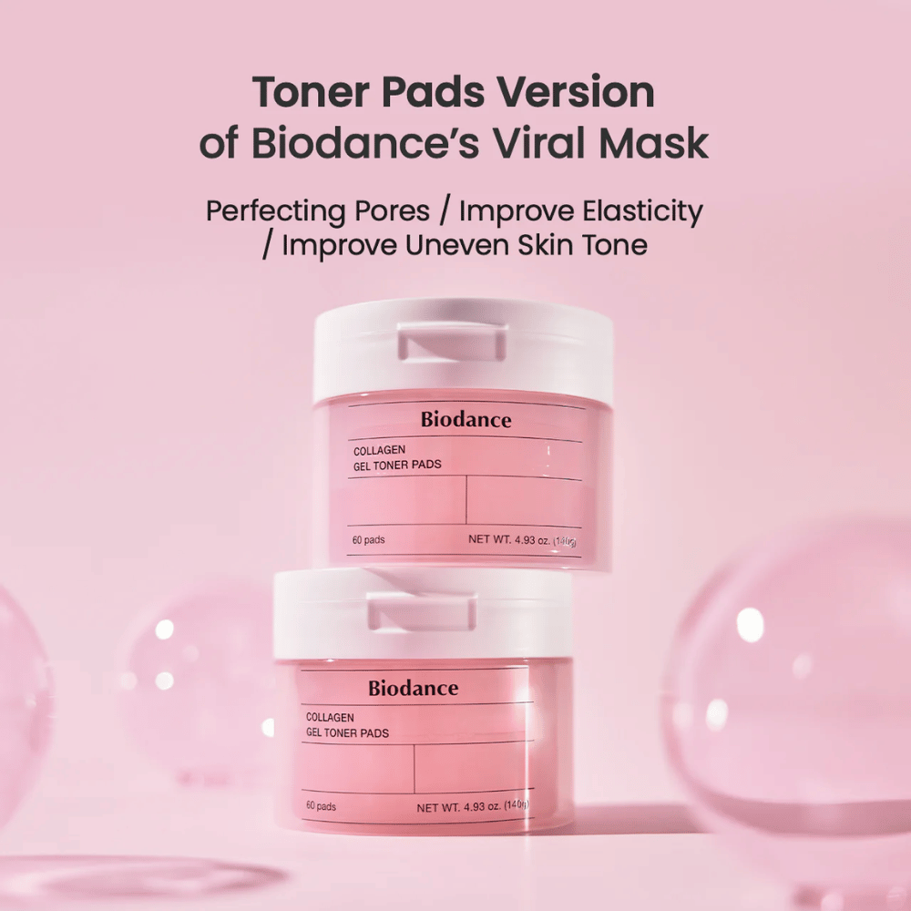Biodance Collagen Gel Toner Pads combines collagen and nourishing ingredients to refine pores, improve skin elasticity, and even out skin tone. Perfect for a daily refresh and glowing skin.