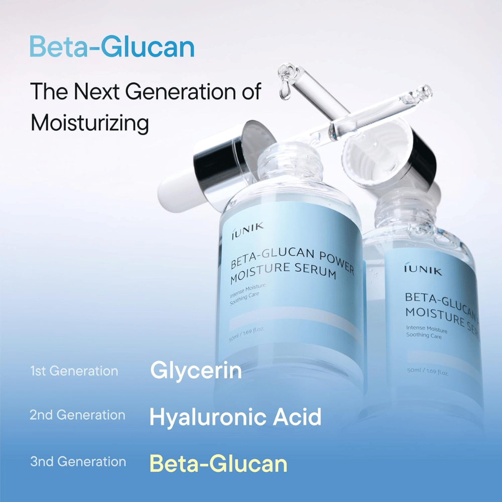 Beta-glucan in iUNIK Power Moisture Serum – next generation moisturizing ingredient for a stronger skin barrier