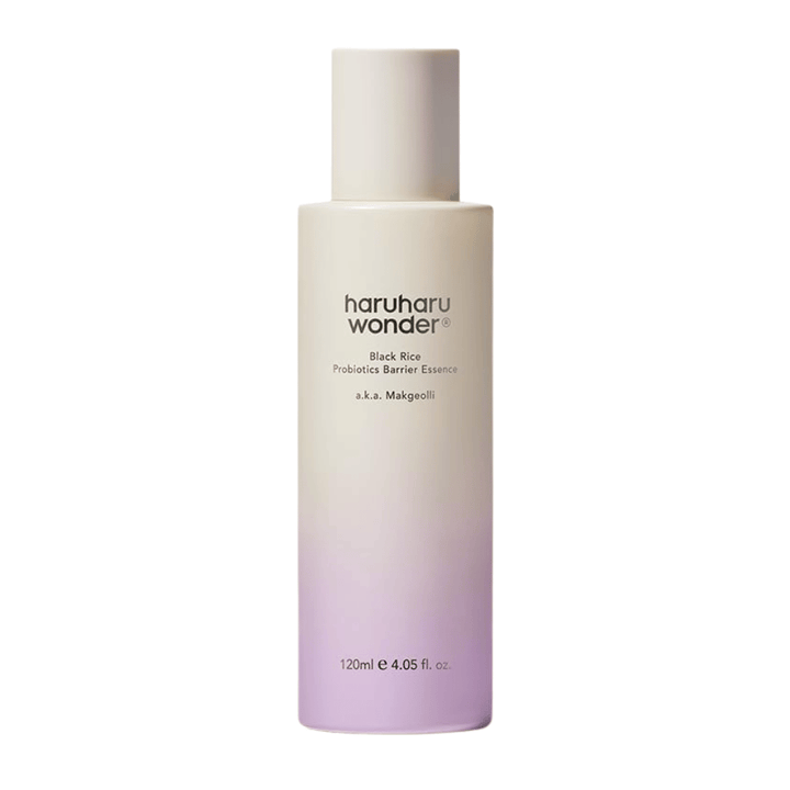 Haruharu Wonder Black Rice Probiotics Barrier Essence 120 ml with a lightweight formula that strengthens the skin and gives a natural glow