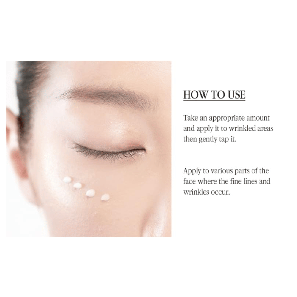 Pyunkang Yul Black Tea Time Reverse Eye Cream is gently applied around the eyes to care for fine lines and give the skin a smoother appearance.