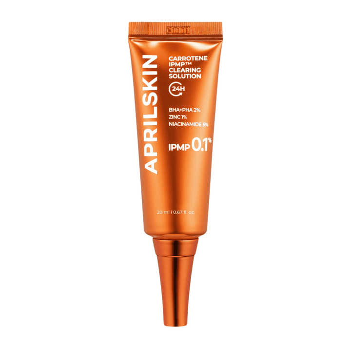 APRILSKIN Carrotene IPMP Clearing Solution 20 ml, Korean spot treatment for acne, blackheads and inflammation with BHA, PHA, zinc and niacinamide