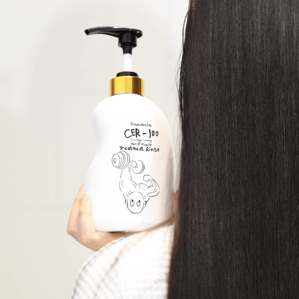 Elizavecca CER-100 Collagen Coating Hair Muscle Treatment Rinse – repairing conditioner with collagen for long, dry, and damaged hair