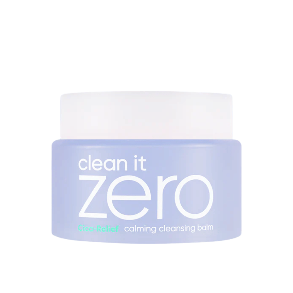 Clean It Zero Cica-Relief Calming Cleansing Balm in original packaging, gentle cleansing balm with CICA that soothes the skin and removes makeup without drying out.