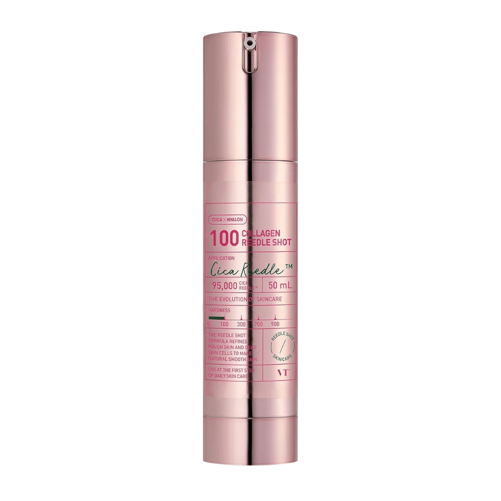 Product image of VT Collagen Reedle Shot 100 – 50 ml. Improves skin elasticity and smoothness with collagen microneedles.
