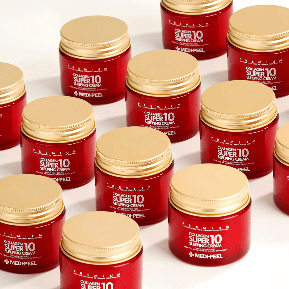 MEDI-PEEL Collagen Super 10 Sleeping Cream – Popular Korean night cream with collagen that improves skin elasticity and radiance.
