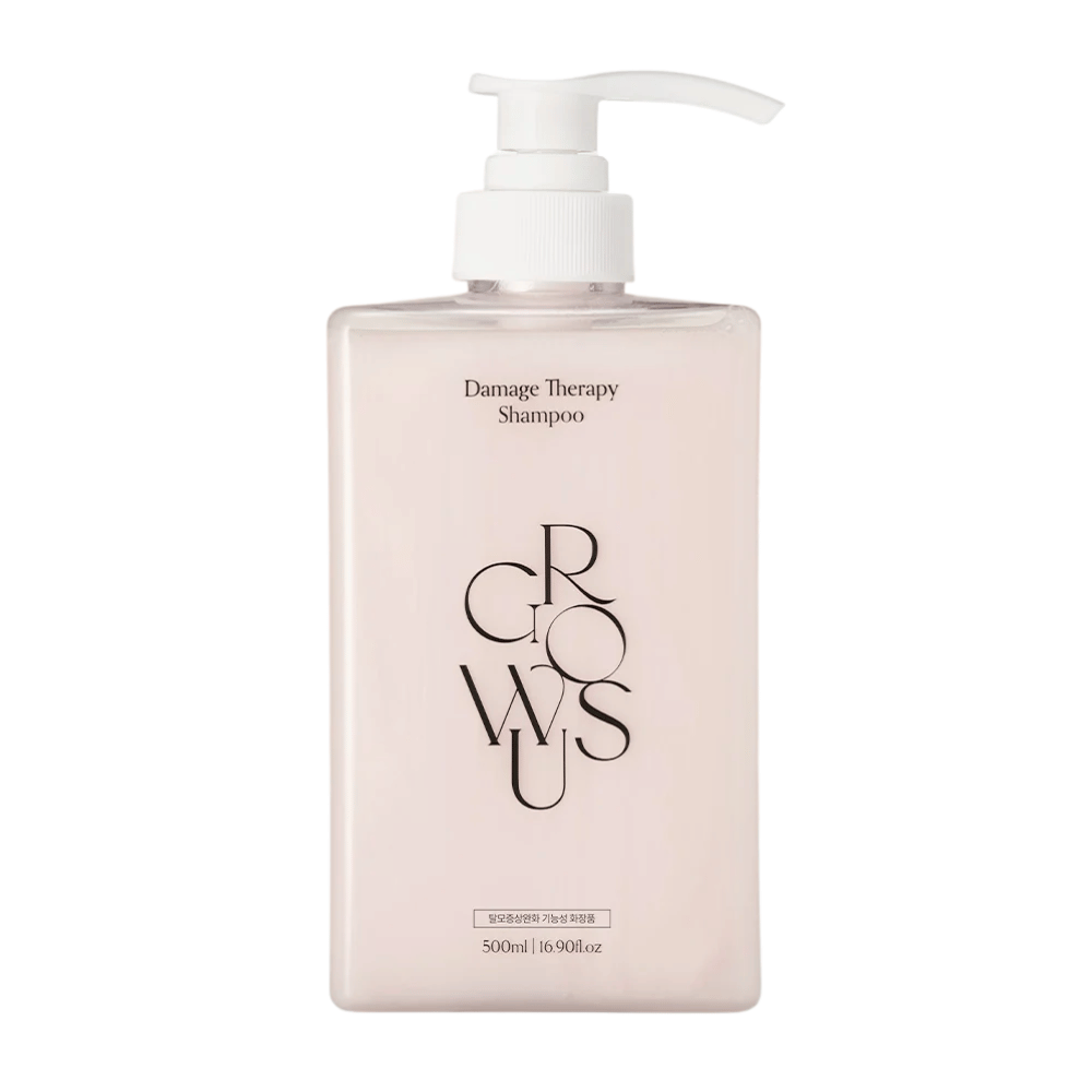GROWUS Damage Therapy Shampoo EX 500 ml repairing shampoo product image against a white background