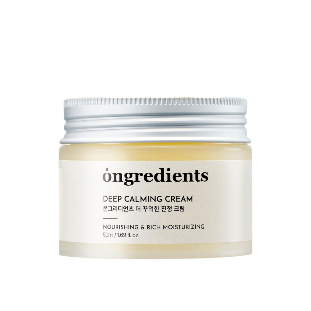 Ongredients Deep Calming Cream – vegan moisturizer with shea butter and centella for nourishment, calm, and stronger skin barrier.