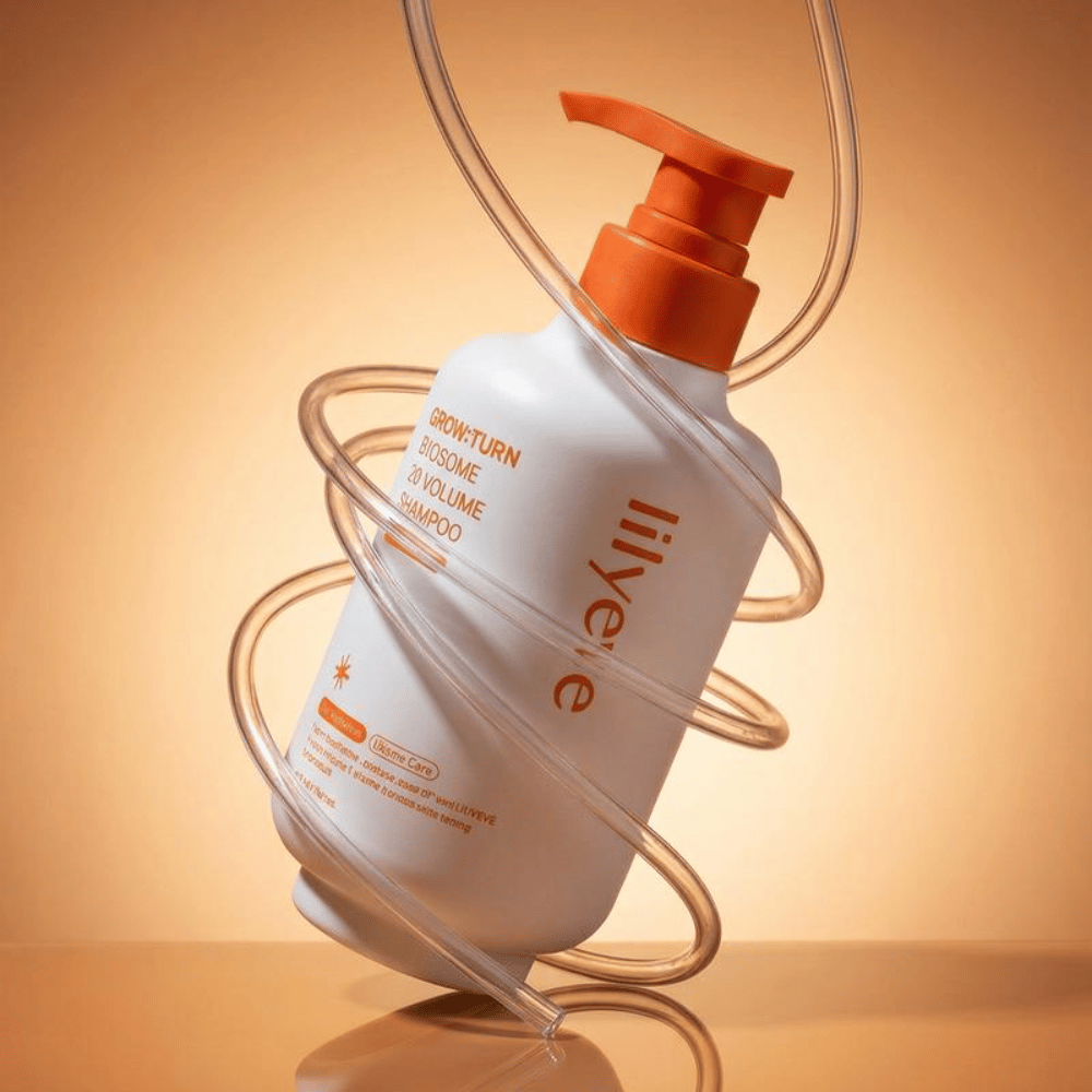 LILYEVE Grow:Turn Exosome 3D Volume Shampoo with a modern design and pump bottle for easy use