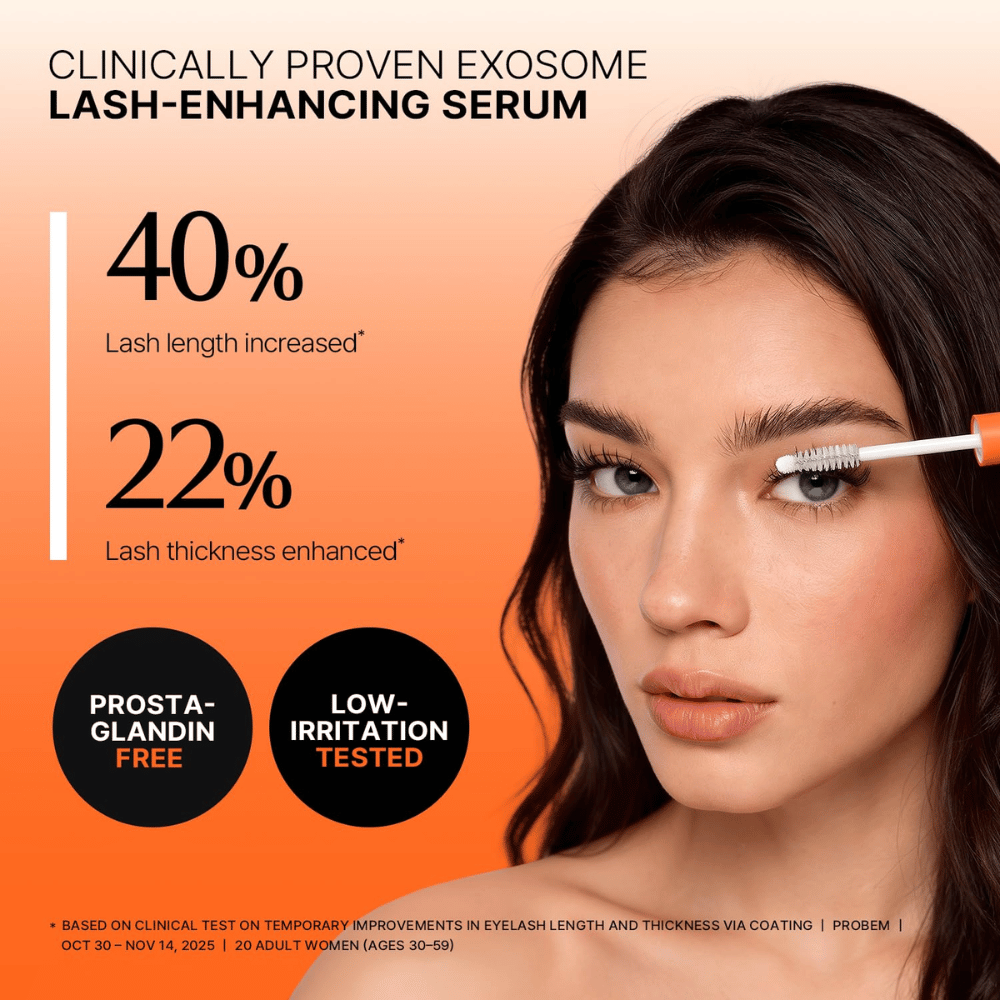 LILYEVE Grow Turn Exosome Dual Lash Serum – clinically tested eyelash serum for longer and fuller lashes.
