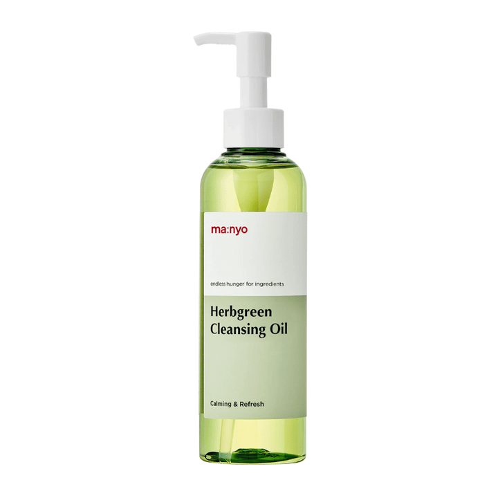 ma:nyo Herbgreen Cleansing Oil cleansing oil with pump, gentle oil cleansing that removes makeup and cleans pores effectively