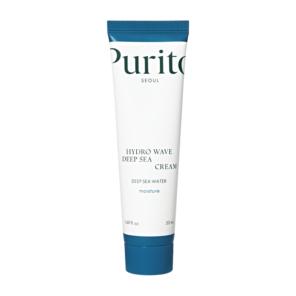 Purito Hydro Wave Deep Sea Cream deeply moisturizes the skin with the help of nutrient-rich deep-sea water. This easily absorbed cream leaves the skin soft and hydrated without feeling heavy. Perfect for daily use and for all skin types.