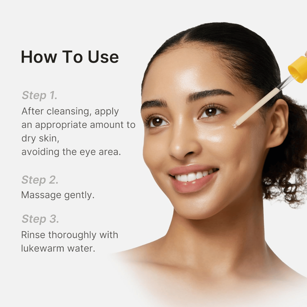 How to use Medicube Kojic Acid Turmeric Peel Shot – apply to dry skin, massage gently, and rinse off with lukewarm water.