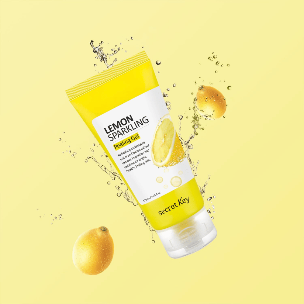 Secret Key Lemon Sparkling Peeling Gel – refreshing peeling gel with lemon extract that exfoliates, brightens, and gives the skin radiance.
