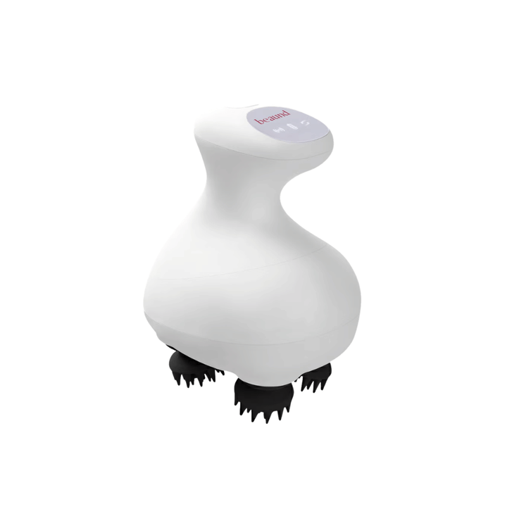 Beaund Lift Head Spa in use on the scalp. The image shows how the rotating massage heads work near the hair roots for a relaxing and refreshing scalp massage.