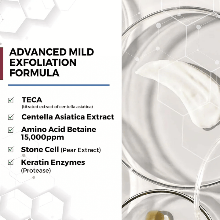 Centellian24 Madeca Amino Acid Cleansing Foam ingredients – mild exfoliating formula with TECA, Centella Asiatica extract, amino acids, and keratin enzymes that help to gently cleanse the skin and remove dead skin cells.