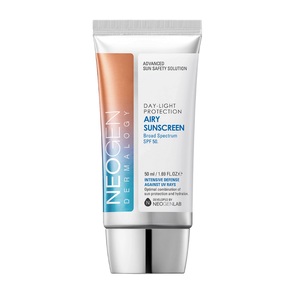 Neogen Dermalogy Day-Light Protection Airy Sunscreen SPF50 50ml – lightweight sunscreen with broad-spectrum UV protection and moisturizing formula.