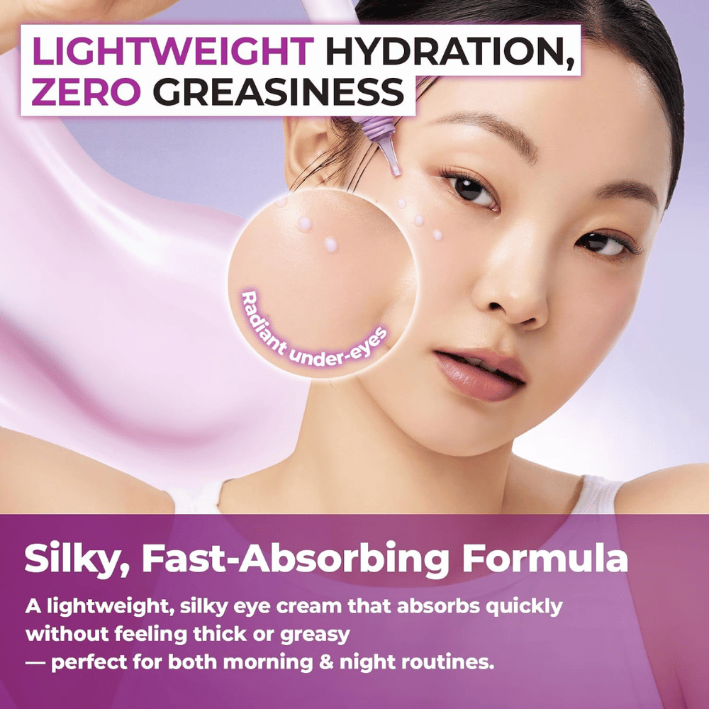 1. Jumiso Niacinamide 5+ Dark Circle Correcting Eye Cream – lightweight Eye cream that moisturizes without feeling greasy