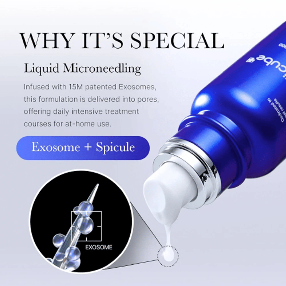 
Medicube One Day Exosome Shot Pore Ampoule 2000 offers "Liquid Microneedling" technology that combines 15M patented exosomes and spicule components. The product penetrates deeply into the pores for intensive at-home treatment, promotes skin renewal, and improves texture.