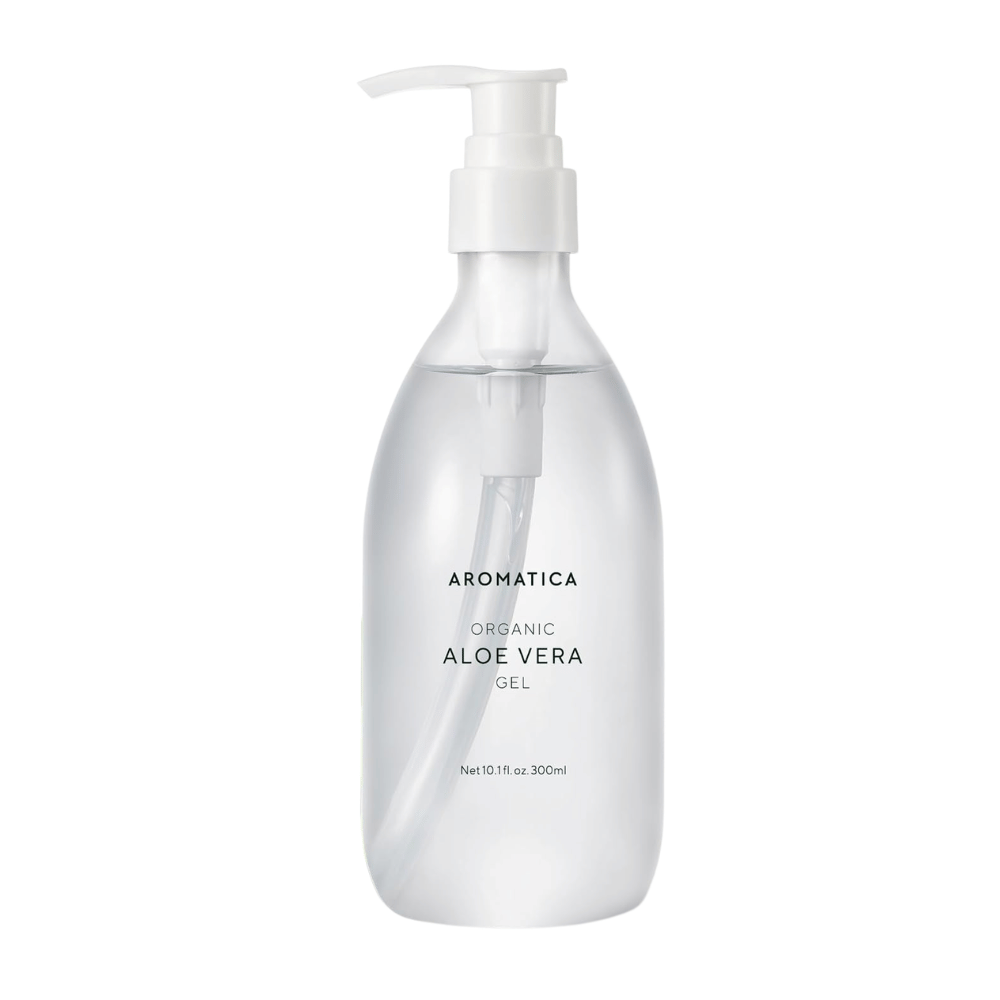1. AROMATICA Organic Aloe Vera Gel 300 ml – product image with pump bottle