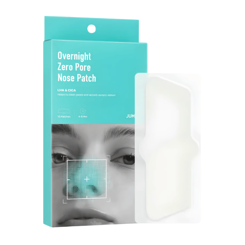 JUMISO Overnight Zero Pore Nose Patch Set – 10 pore patches with LHA and CICA