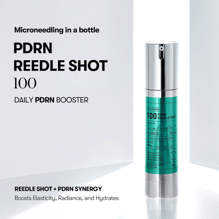 VT Cosmetics PDRN Reedle Shot 100 microneedling serum with PDRN booster that increases absorption and provides firmer, hydrated skin