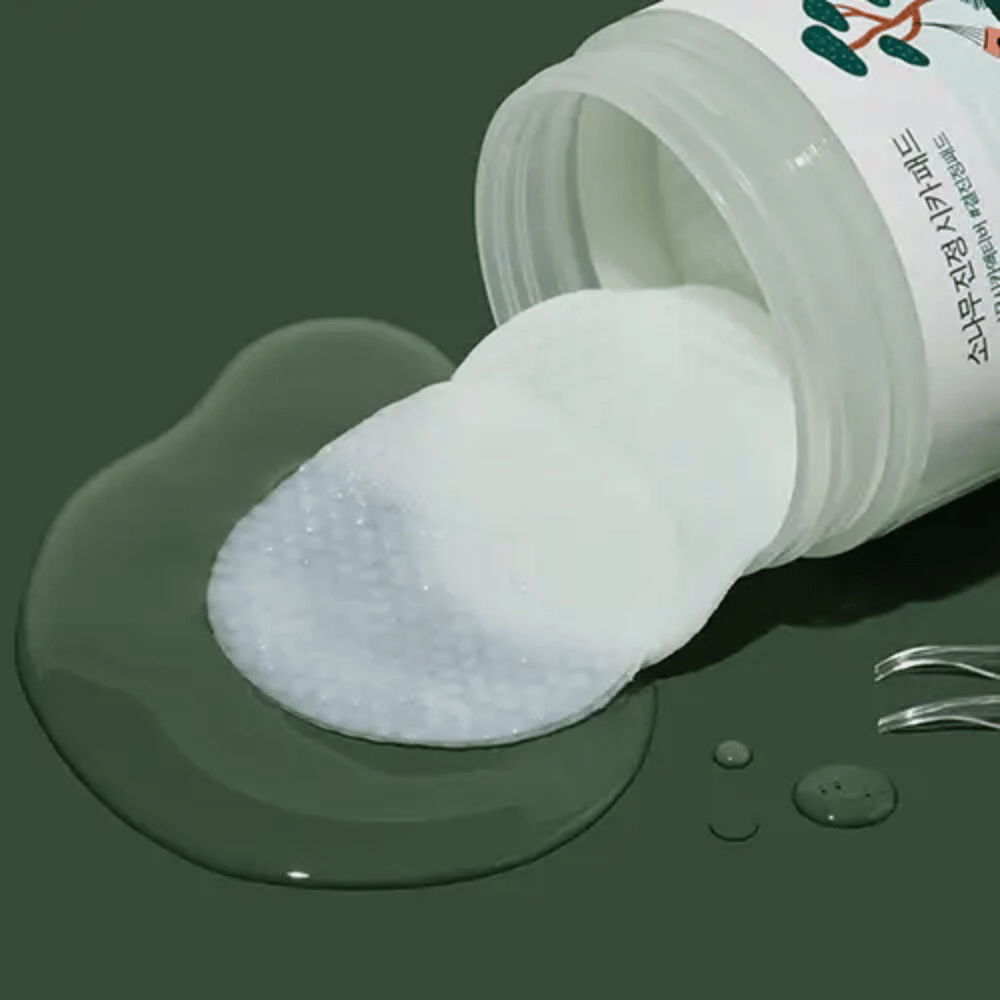 ROUND LAB Pine Calming Cica Pad – soothing toner pads with a soft and textured surface