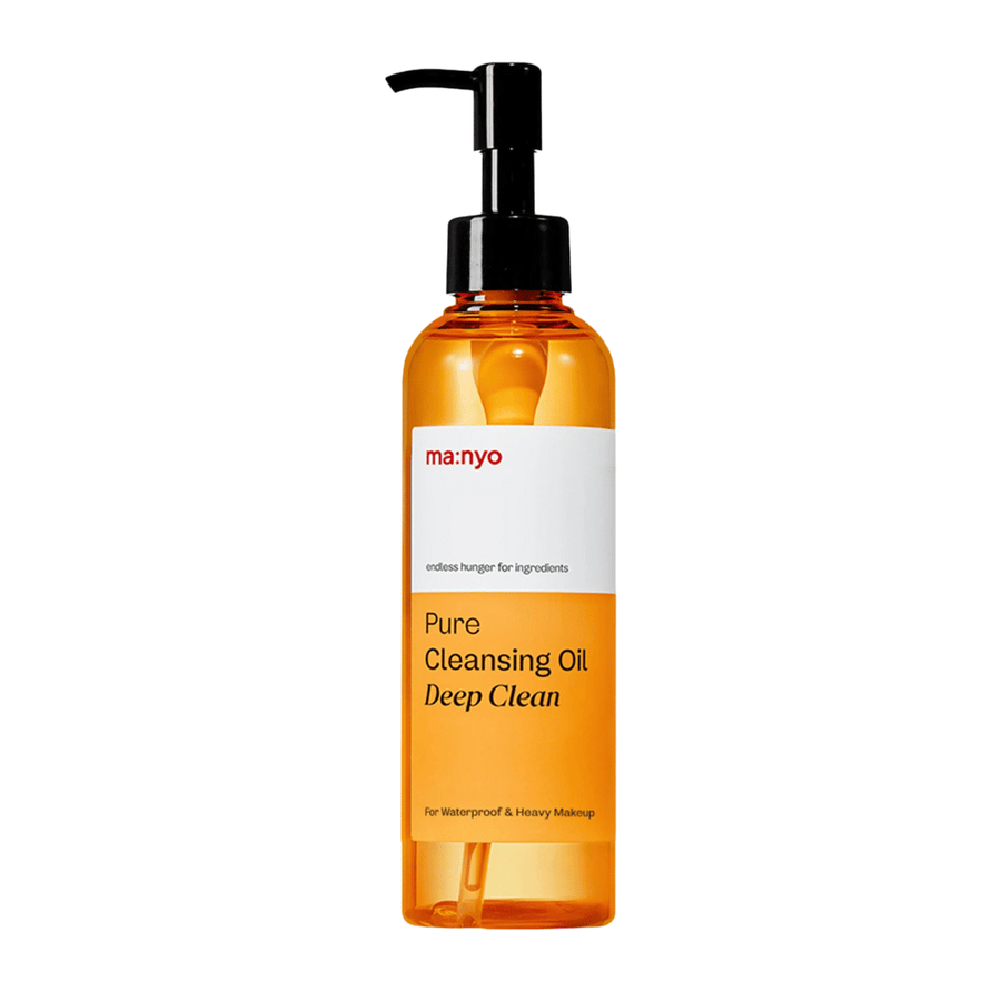 ma:nyo Pure Cleansing Oil Deep Clean product image – Korean cleansing oil developed to remove sunscreen, makeup, and excess sebum.
