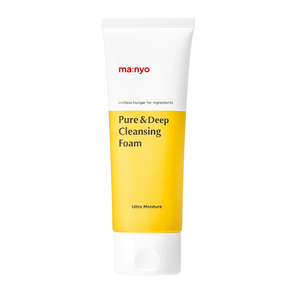 Close-up of Ma:nyo Pure & Deep Cleansing Foam – ultra moisture formula that gently cleanses and deeply hydrates the skin.