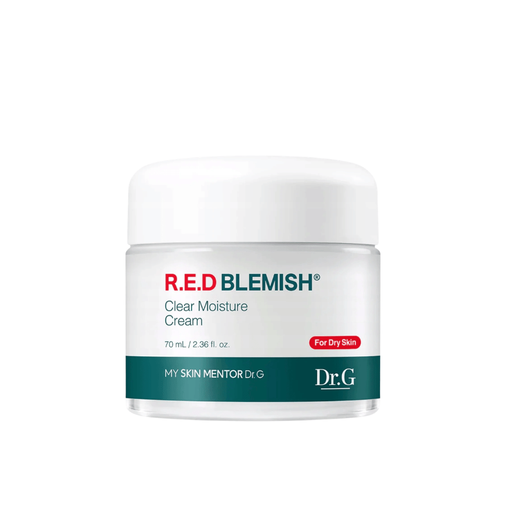 Dr.G R.E.D Blemish Clear Moisture Cream – moisturizing face cream in a 70 ml jar.