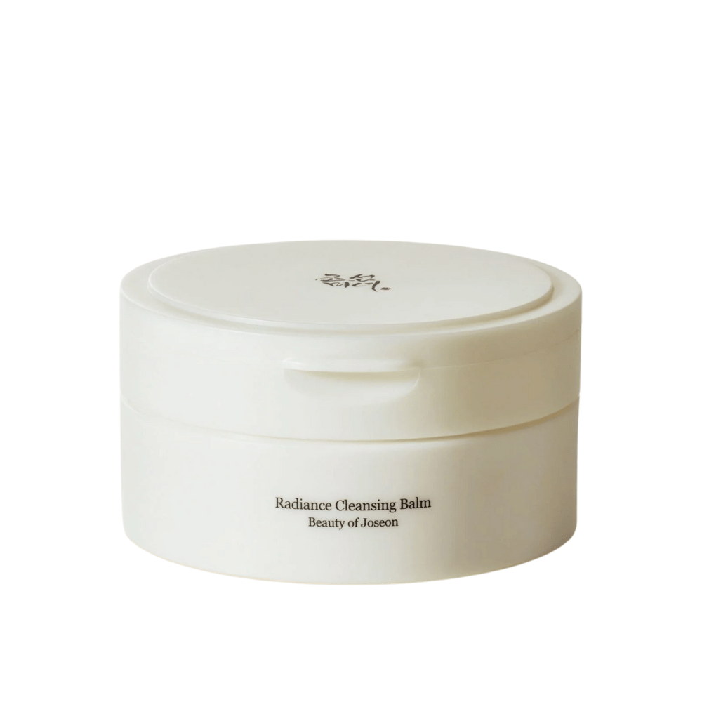 Product image of Beauty of Joseon Radiance Cleansing Balm in white packaging – oil-based cleanser for clean and clear skin.