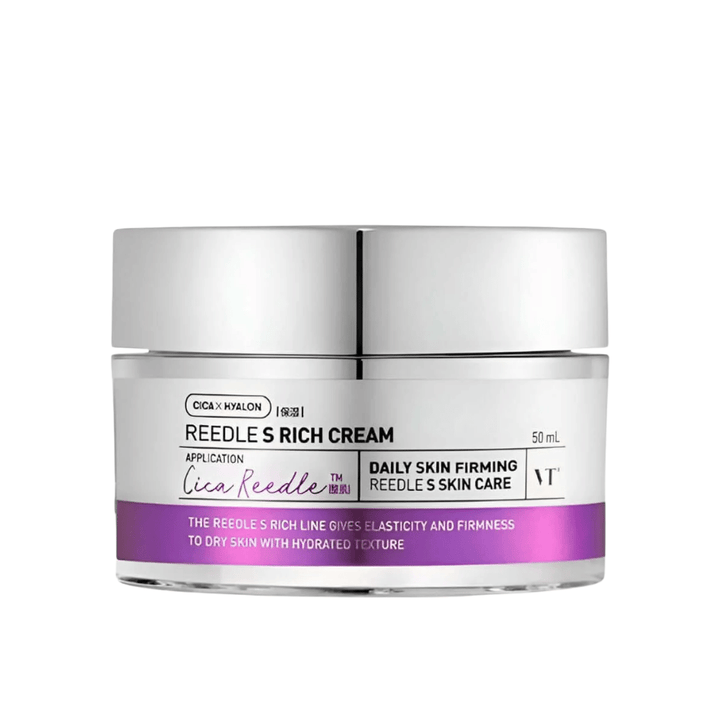 VT Cosmetics Reedle Shot Lifting Cream 50 ml with peptides and hyaluronic acid that strengthen the skin barrier and provide firmer, smoother skin.