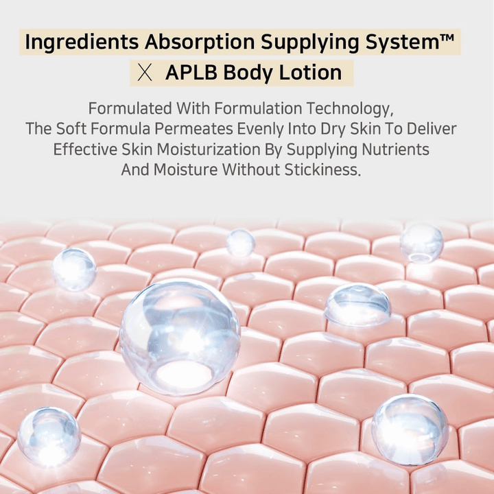 An illustrative image of the skin's surface with small bubbles penetrating down. It shows how the ingredients are absorbed and deeply hydrate the skin.