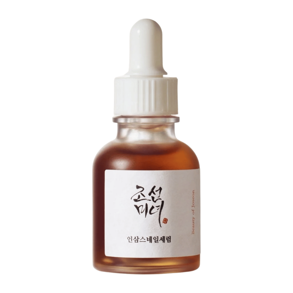 Beauty of Joseon Revive Serum Ginseng + Snail Mucin in dropper bottle – Korean skincare that strengthens the skin barrier and reduces fine lines.