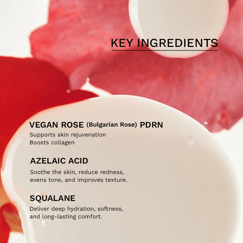 Haruharu Wonder Rose PDRN Soothing Serum with vegan PDRN from Bulgarian rose, azelaic acid, and squalane