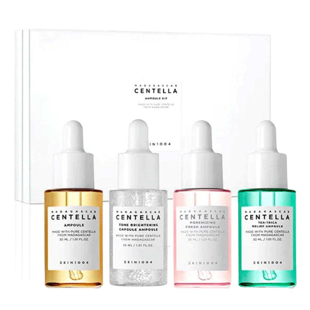 SKIN1004's Madagascar Centella Ampule Kit for skin hydration.