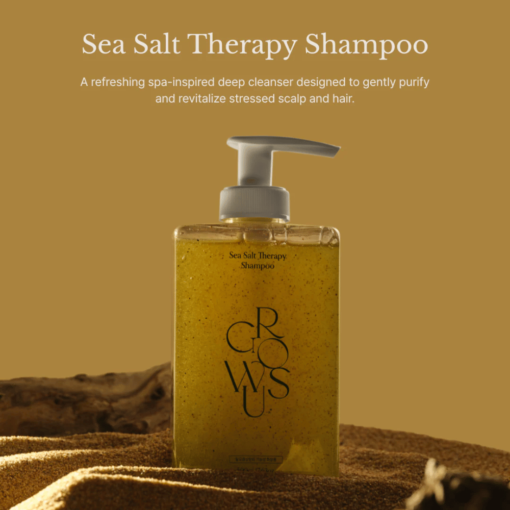 GROWUS Sea Salt Therapy Shampoo – deep cleansing shampoo for stressed scalp and oily hair