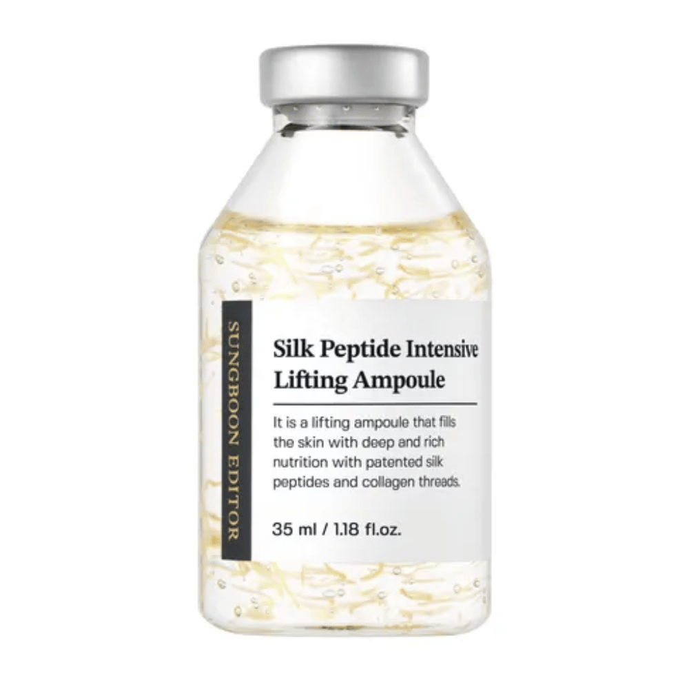 SUNGBOON EDITOR Silk Peptide Intensive Lifting Ampoule 35 ml facial serum with collagen and peptides for anti-aging, firmer skin, and improved skin texture.