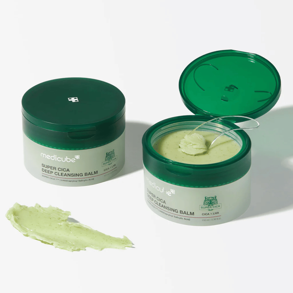 Medicube Super Cica Deep Cleansing Balm is a deep-cleansing balm that is ideal for sensitive skin. It contains Super Cica and LHA, which effectively remove makeup, dirt, and impurities while soothing and caring for the skin.