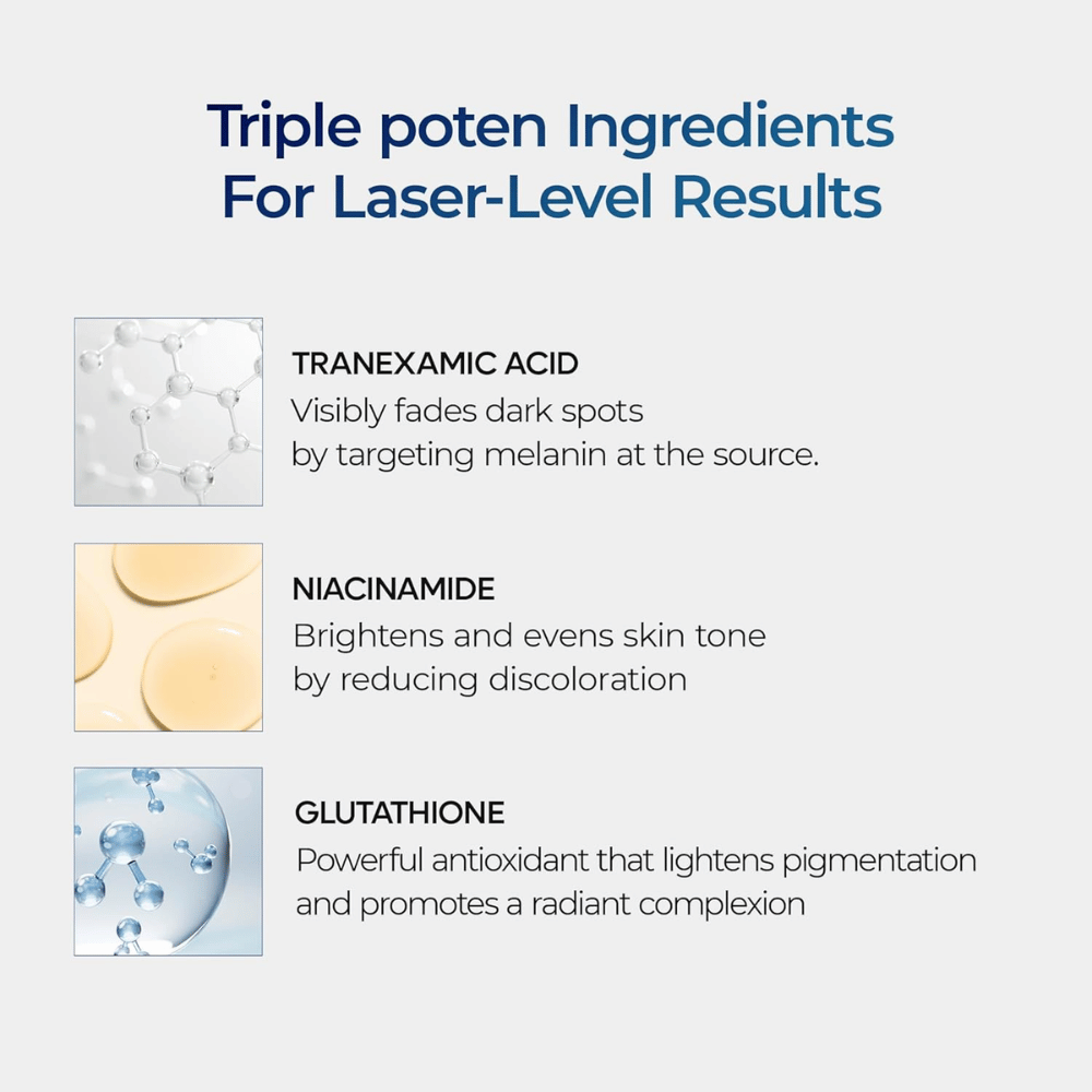 Dr.Melaxin TX Cream with tranexamic acid, niacinamide, and glutathione that reduces pigmentation spots and evens out skin tone for clearer skin