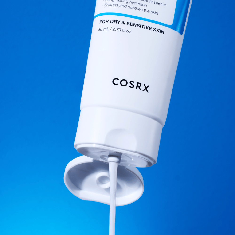 COSRX The Ceramide Skin Barrier Moisturizer with cream texture – barrier-strengthening face cream that provides long-lasting hydration and soothes sensitive skin.