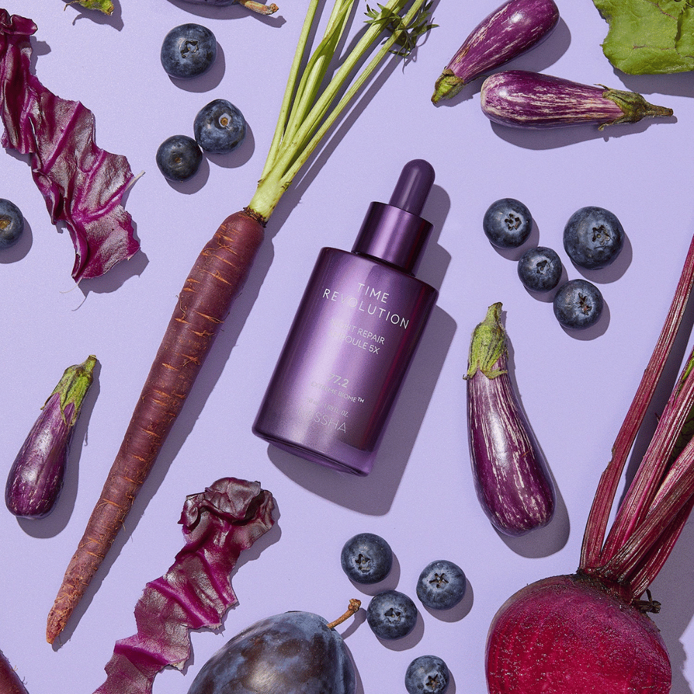 3. MISSHA Time Revolution Night Repair Ampoule 5X – Korean skincare with fermented ingredients and Extreme Biome Complex
