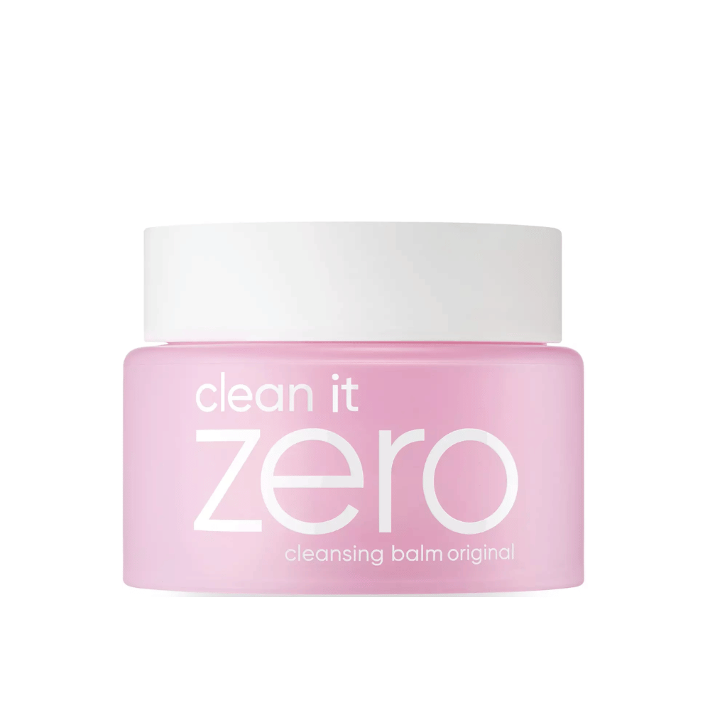 A jar Clean It Zero Cleansing Balm Original 100ml on a white background, promoting BANILA CO:s original cleansing balm for skincare.
