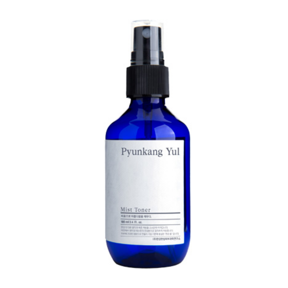 A bottle of Pyunkang Yul Mist Toner, perfect for allergy-friendly toner enthusiasts, on a white background.