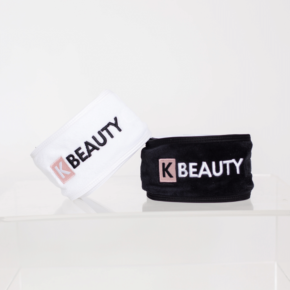 Two K-Beauty Makeup Headbands with the word "beauty" on them.