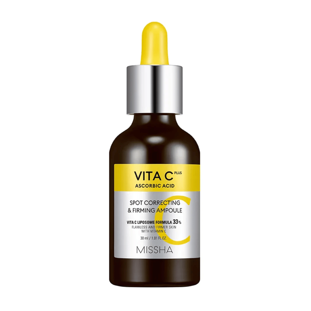 MISSHA Vita C Plus Spot Correcting & Firming Ampoule 30ml, shown on a white background.